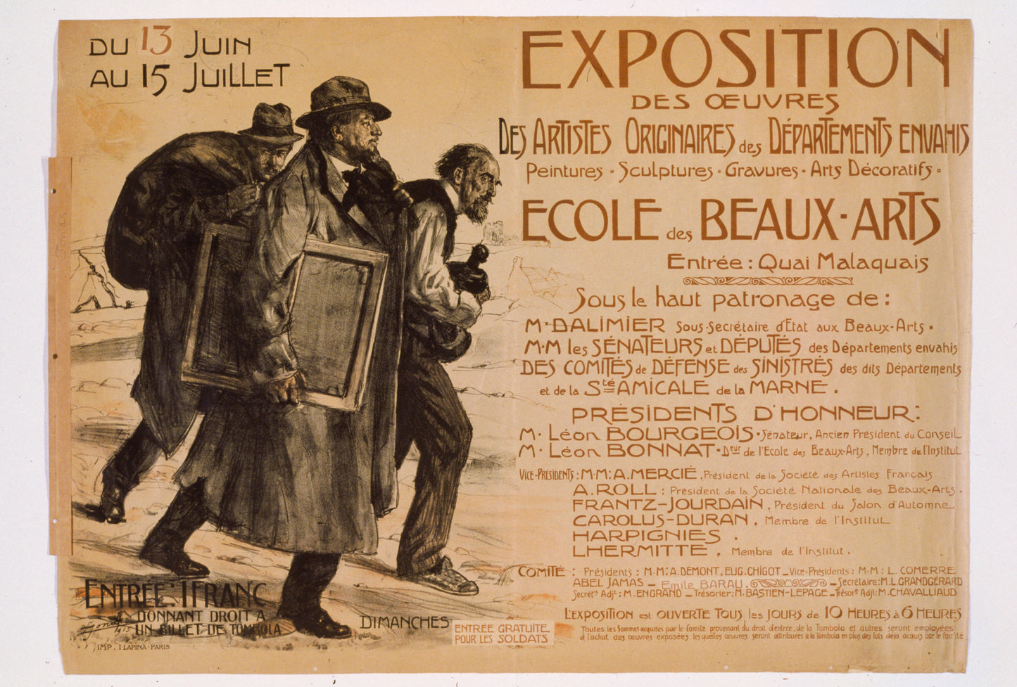 A picture of Exposition des oeuvres des artistes originaires des Départements envahis. École des Beaux-Arts