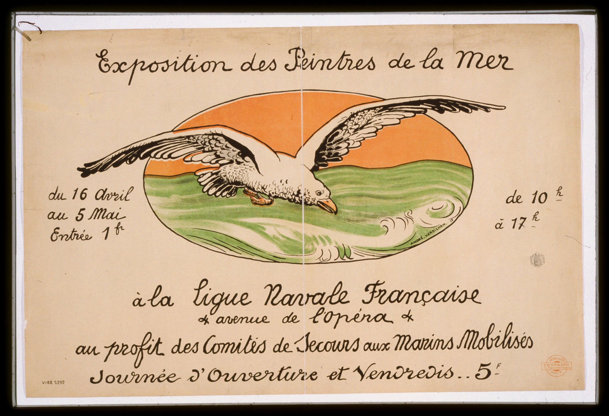 A picture of Exposition des peintres de la mer . . . á la Ligue Navale française . . . au profit des Comités de Secours aux Marins Mobilisés