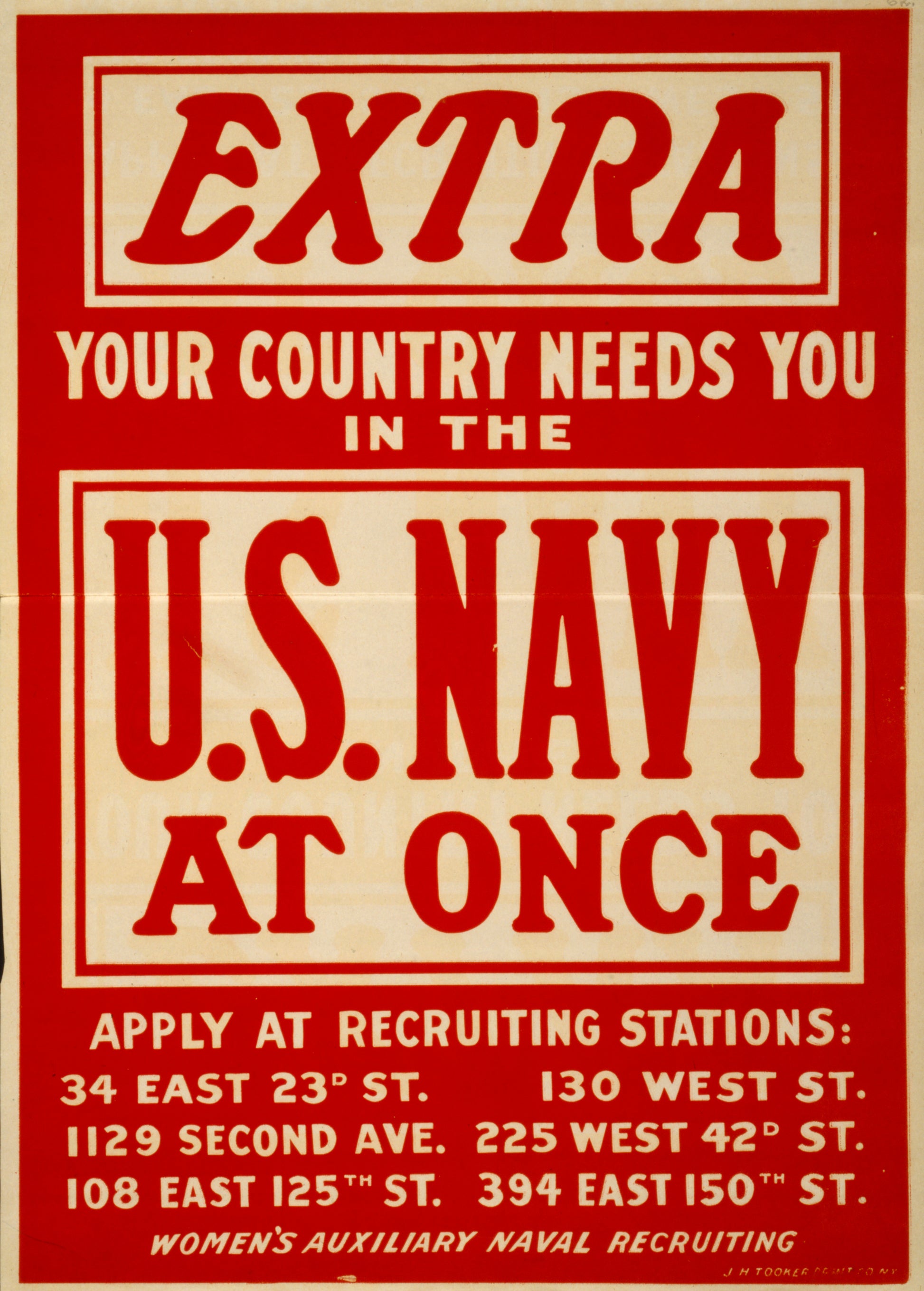 A picture of Extra--Your country needs you in the U.S. Navy at once Women's Auxiliary Naval Recruiting /