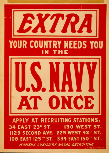 A picture of Extra - your country needs you in the U.S. Navy at once