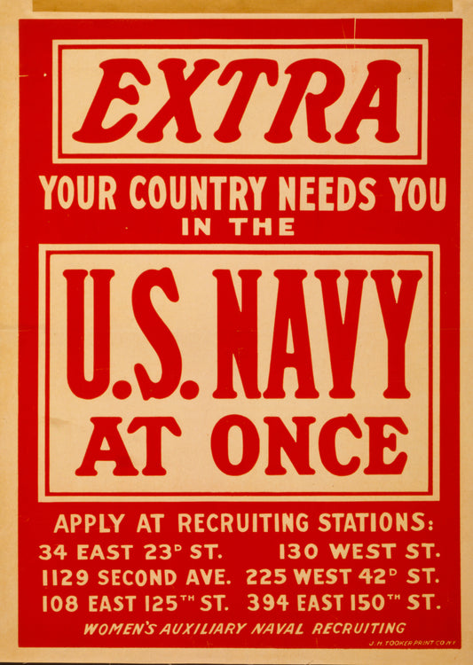 A picture of Extra - your country needs you in the U.S. Navy at once