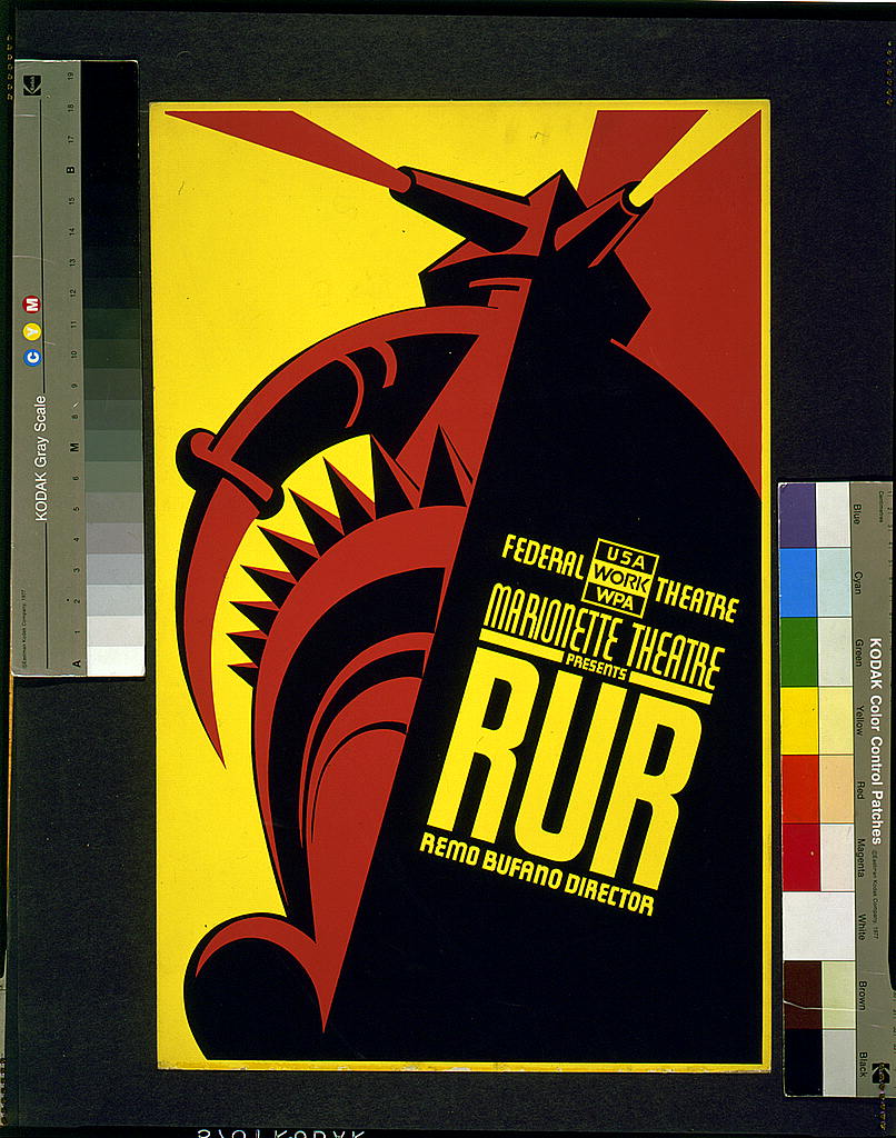 A picture of Federal Theatre - Marionette Theatre presents "RUR" Remo Bufano director.