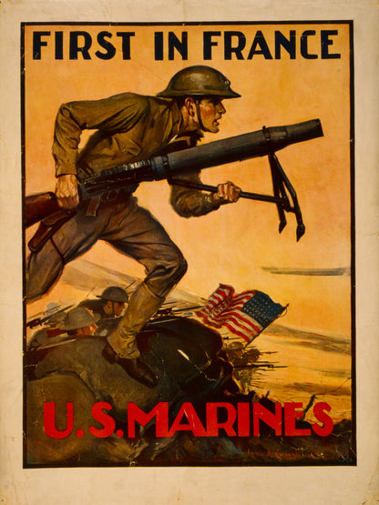 A picture of First in France--U.S. Marines