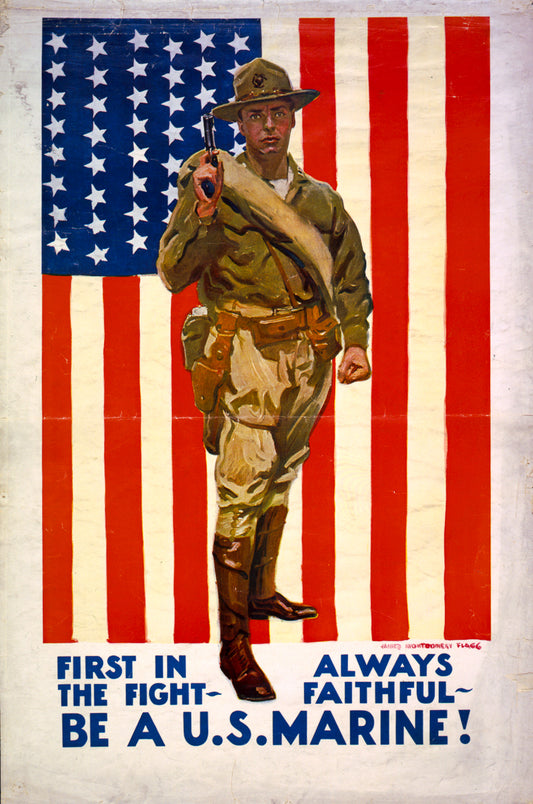 A picture of First in the fight. Always faithful. Be a U.S. Marine!