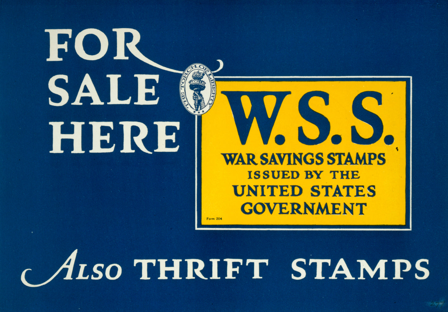 A picture of For sale here, W.S.S. War Savings Stamps issued by the United States government, also Thrift Stamps.
