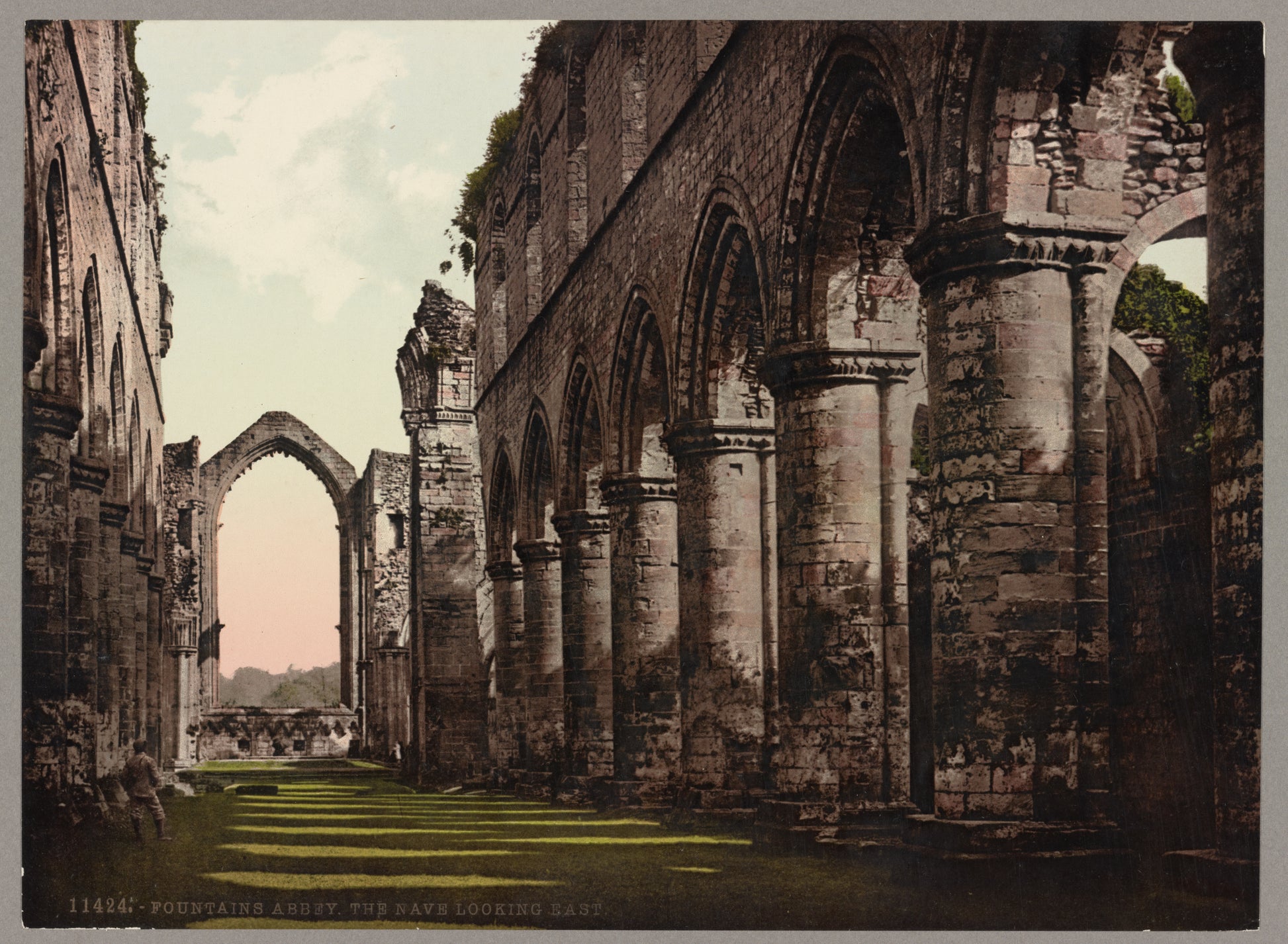 A picture of Fountains Abbey. The Nave Looking East