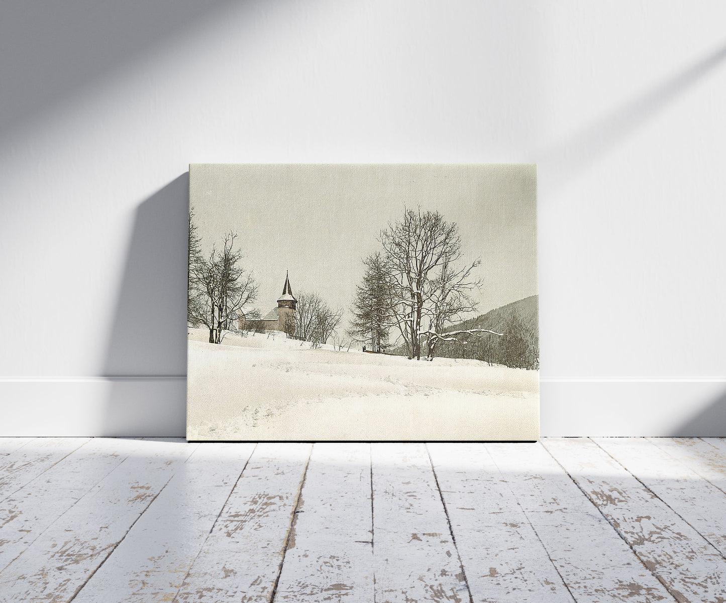 A picture of Frauenkirch, near Davos, Grisons, Switzerland, in winter (reversed)