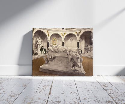 A picture of Frederick the Great's Mausoleum, Potsdam, Berlin, Germany, a mockup of the print leaning against a wall