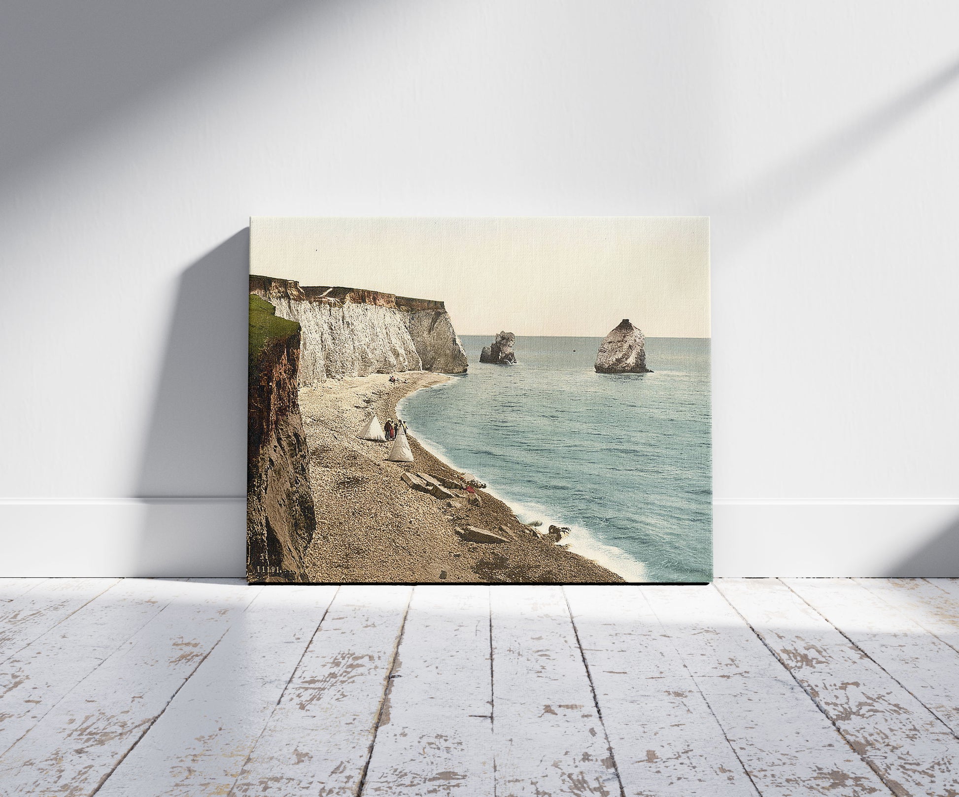 A picture of Freshwater Bay Arch and Stag Rocks, Isle of Wight, England