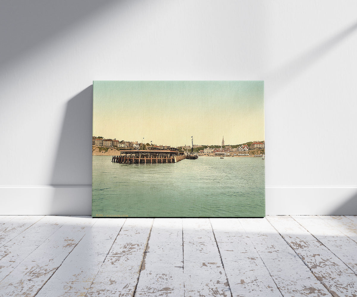 A picture of From the sea, Bournemouth, England, a mockup of the print leaning against a wall