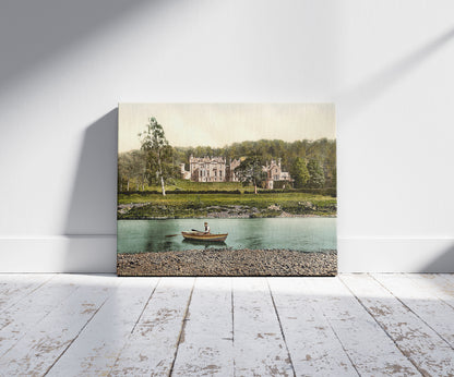 A picture of From the Tweed, Abbotsford, Scotland, a mockup of the print leaning against a wall