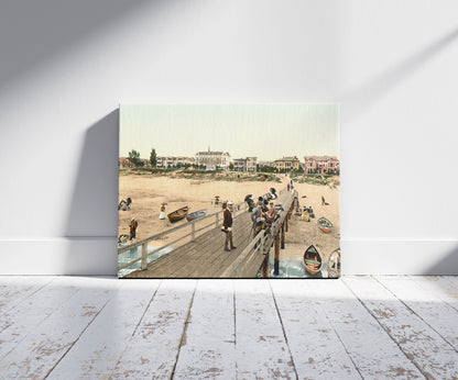 A picture of General view, Ahlbeck, Pomerania, Germany, a mockup of the print leaning against a wall