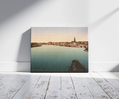 A picture of General view, Toulouse, France, a mockup of the print leaning against a wall