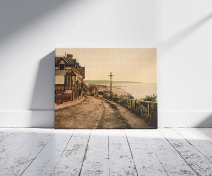 A picture of General view, Trouville, France, a mockup of the print leaning against a wall