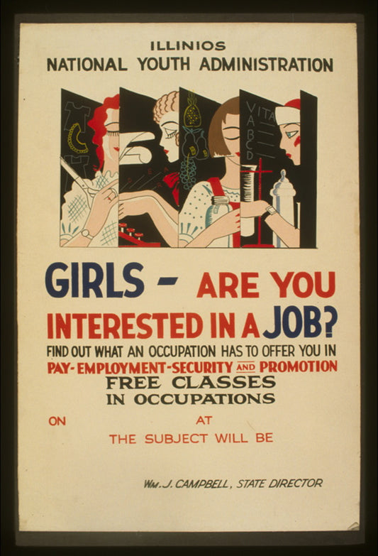 A picture of Girls - are you interested in a job? Find out what an occupation has to offer you in pay, employment, security, and promotion : Free classes in occupations.