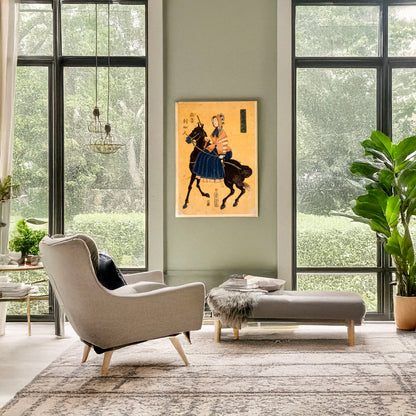 A picture of Gokakoku no uchi - Amerikajin, a mockup of the print leaning against a wall