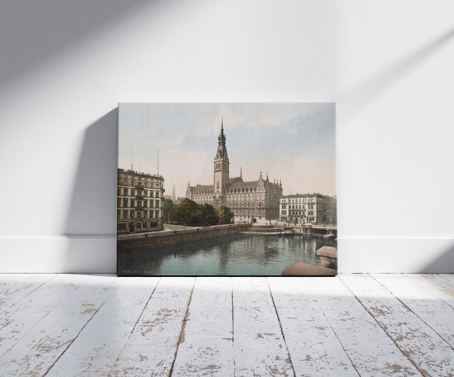 A picture of Hamburg. Rathaus mit Alster