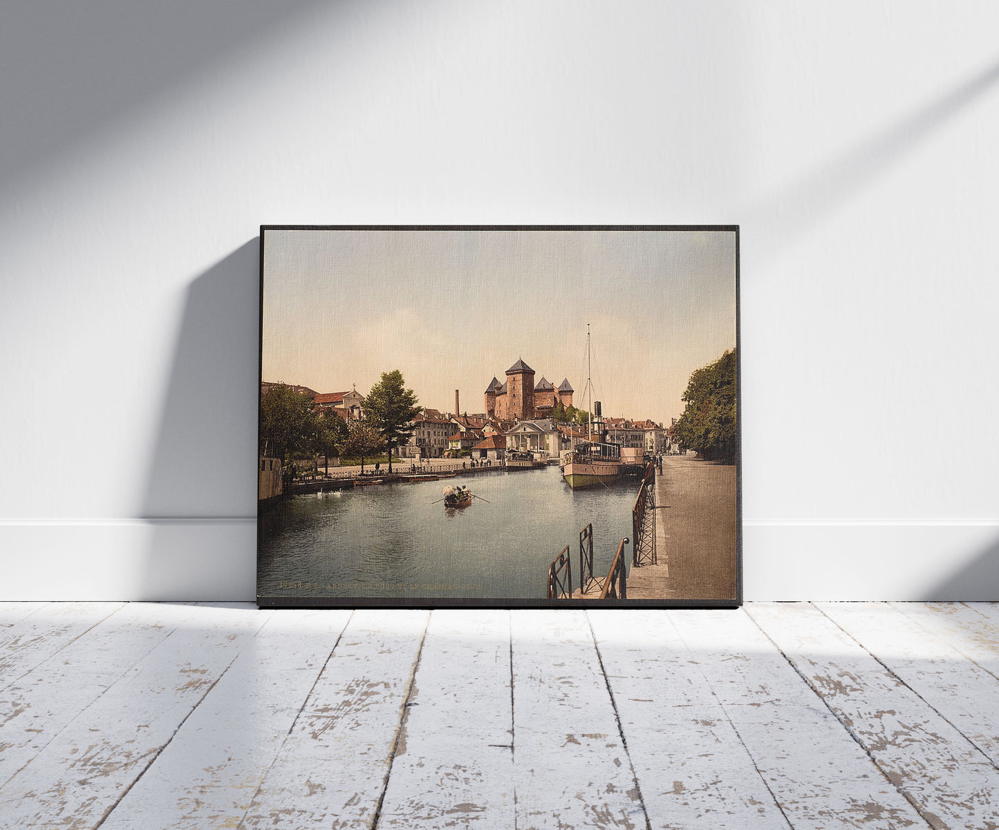 A picture of Harbor and chateau fort, Annecy, France