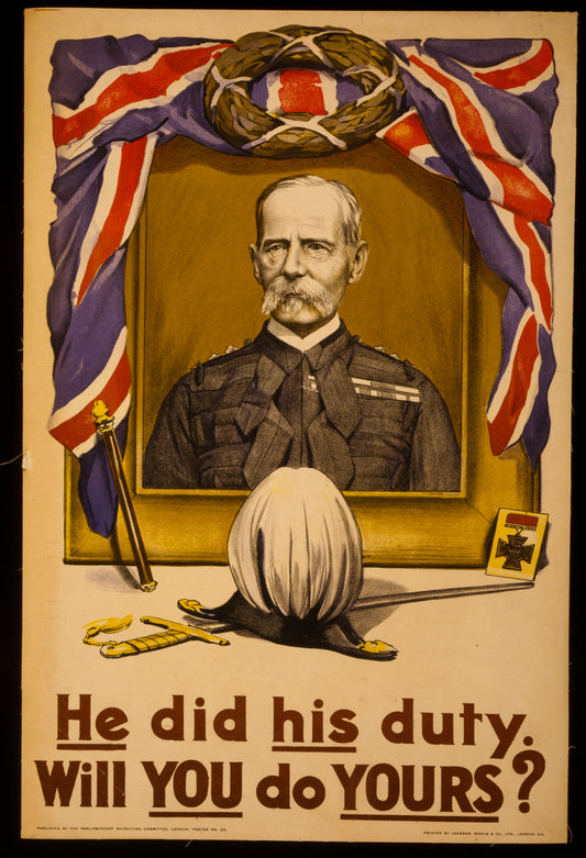 A picture of He did his duty. Will you do yours?