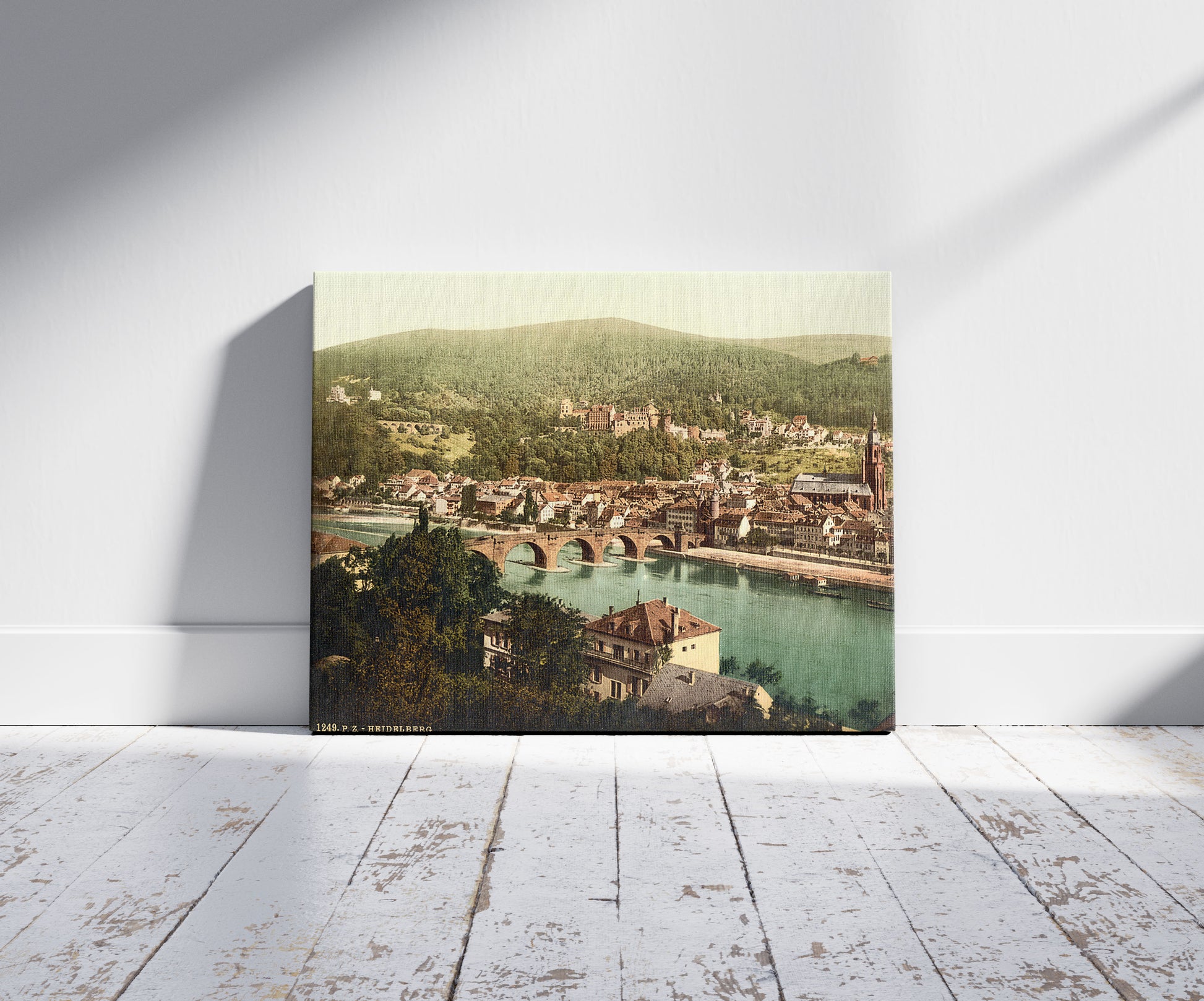 A picture of Heidelberg, seen from the Philosophenweg, Baden, Germany