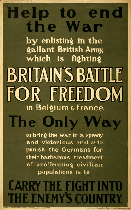 A picture of Help to end the war by enlisting ... carry the fight into the enemy's country