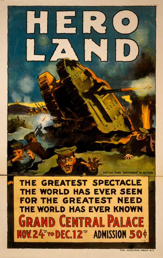 A picture of Hero land The greatest spectacle the world has ever seen for the greatest need the world has ever known /