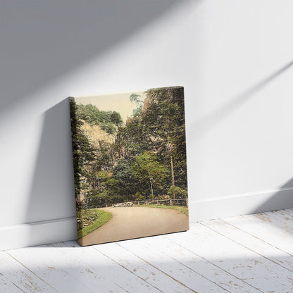 A picture of Hirschsprung, Black Forest, Baden, Germany, a mockup of the print leaning against a wall