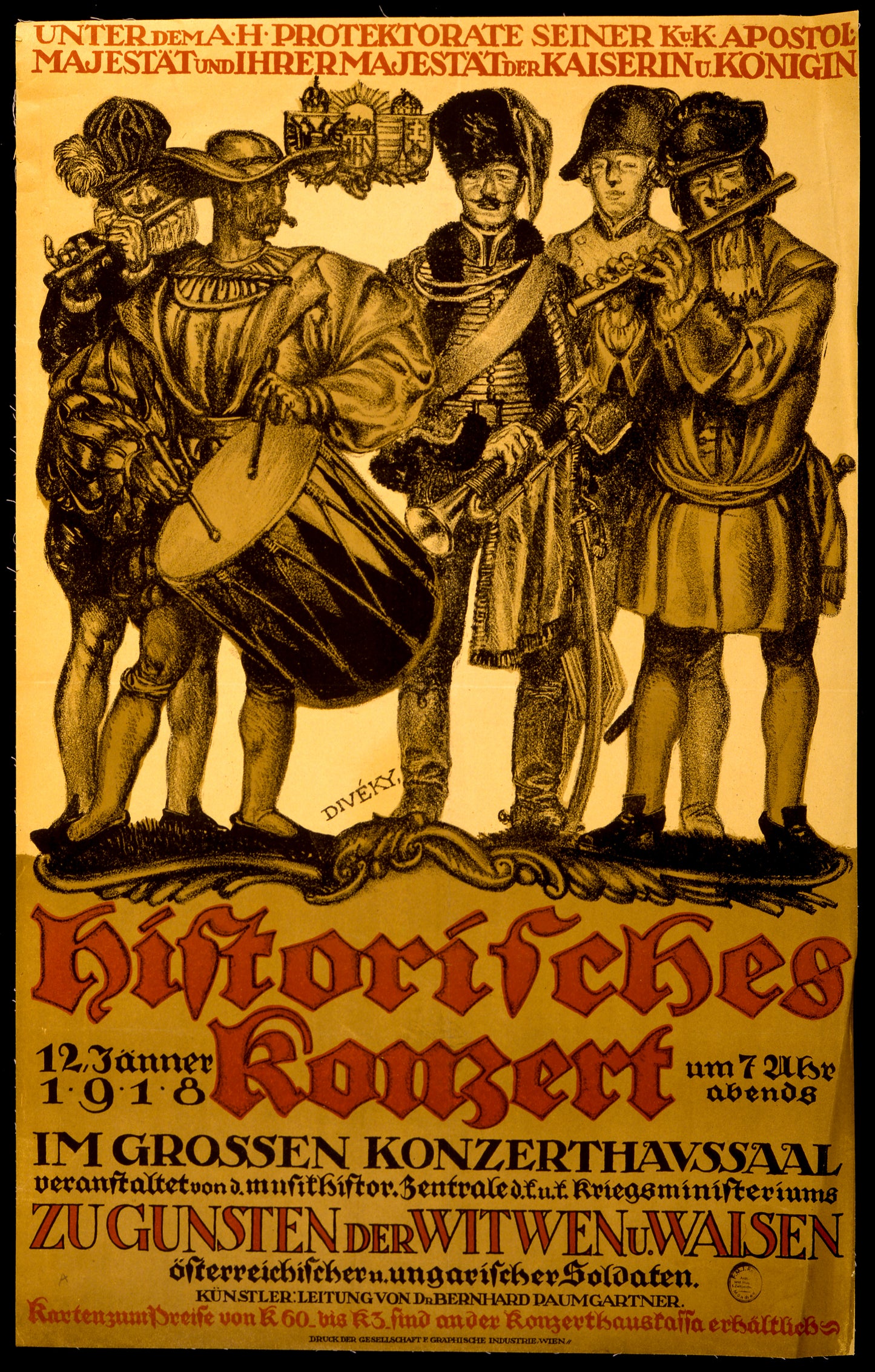 A picture of Historisches Konzert ... zu gunsten der Witwen u. Waisen ...