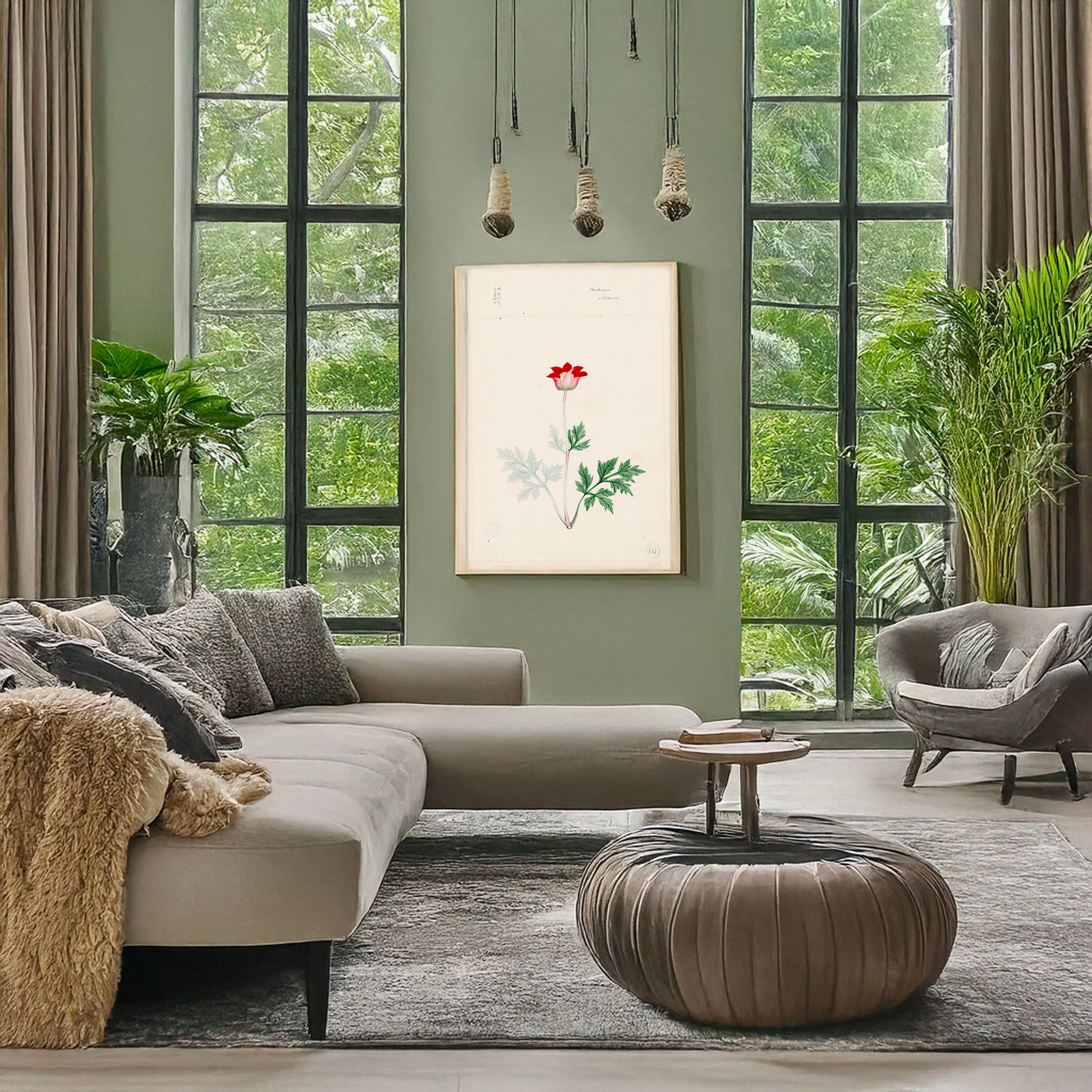 A picture of Hokeso - March, a mockup of the print leaning against a wall