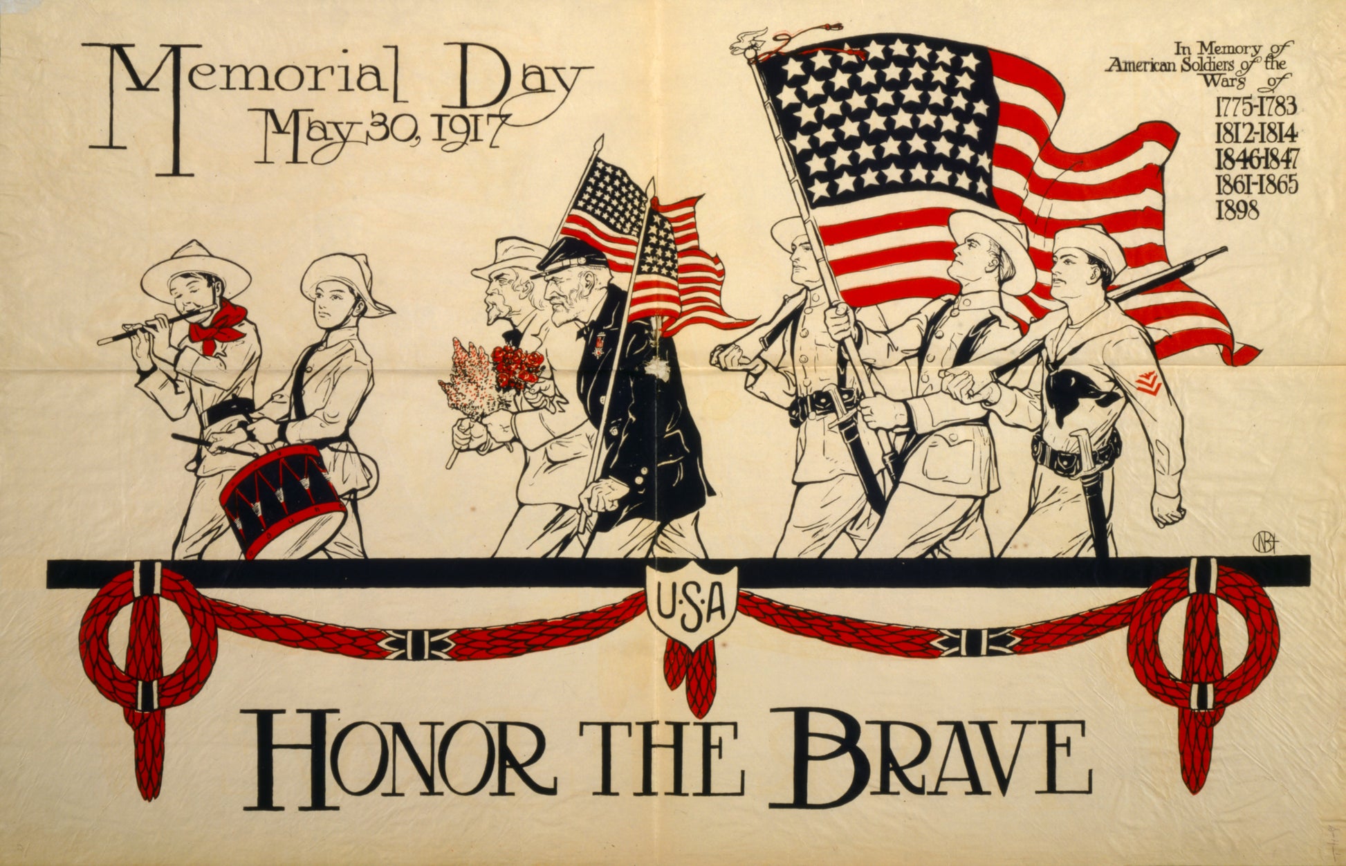 A picture of Honor the brave, Memorial Day, May 30, 1917