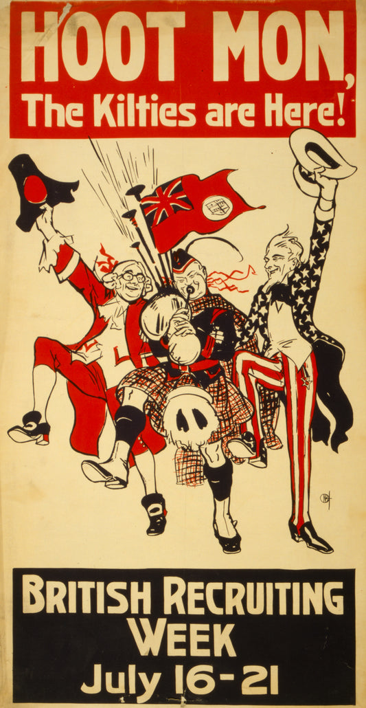 A picture of Hoot mon, the Kilties are here! British recruiting week July 16-21.