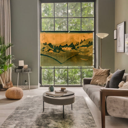 A picture of Hōshū misaka suimen, a mockup of the print leaning against a wall
