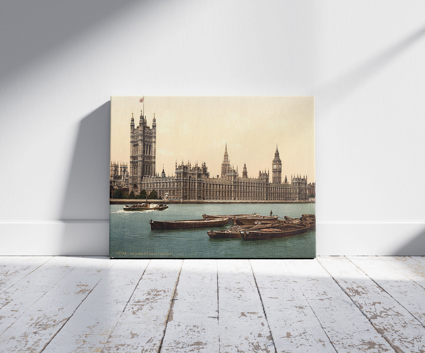 A picture of Houses of Parliament from the river, London, England