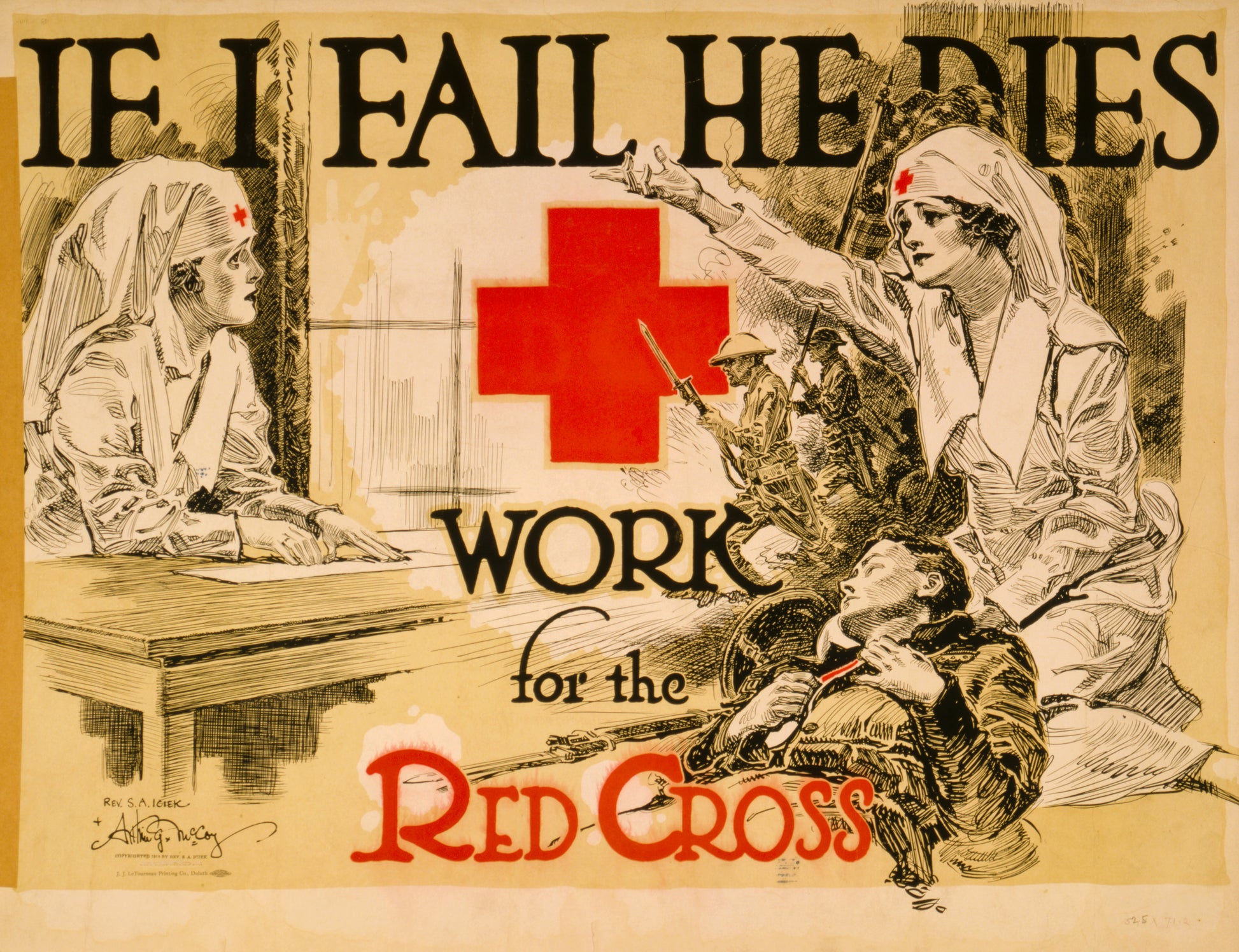 A picture of If I fail he dies Work for the Red Cross /