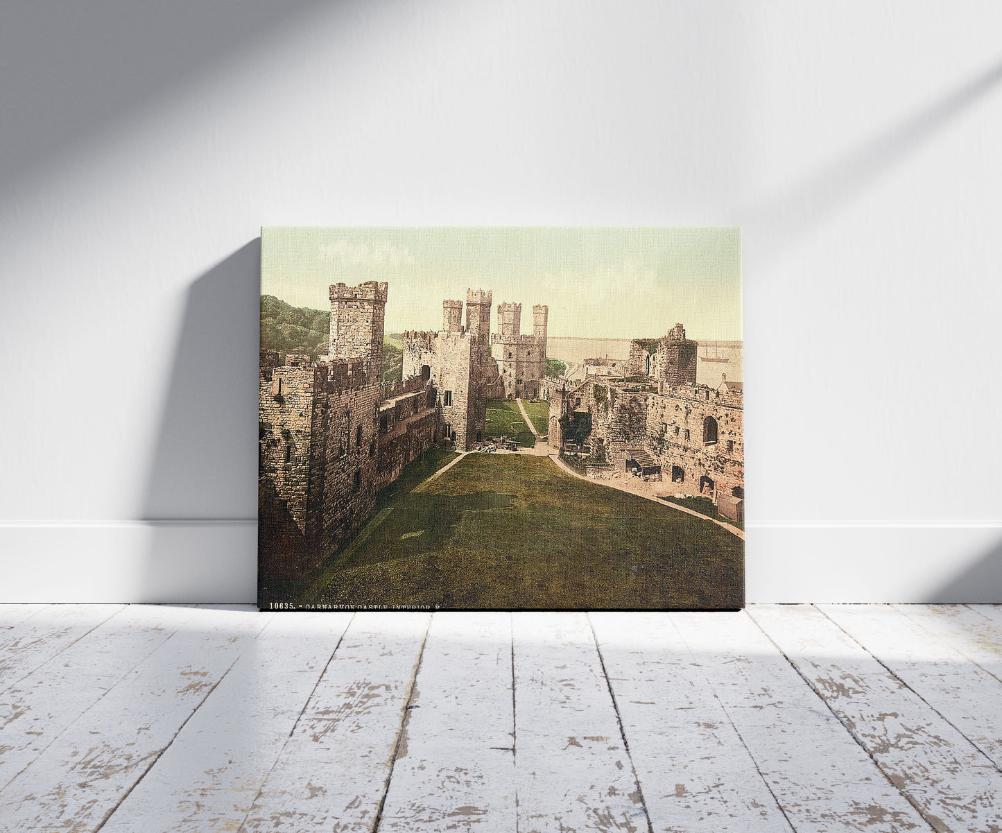 A picture of Interior, looking east, Carnarvon Castle (i.e. Caernarfon), Wales