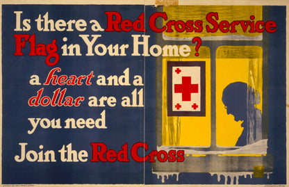 A picture of Is there a Red Cross service flag in your home? A heart and a dollar are all you need - Join the Red Cross