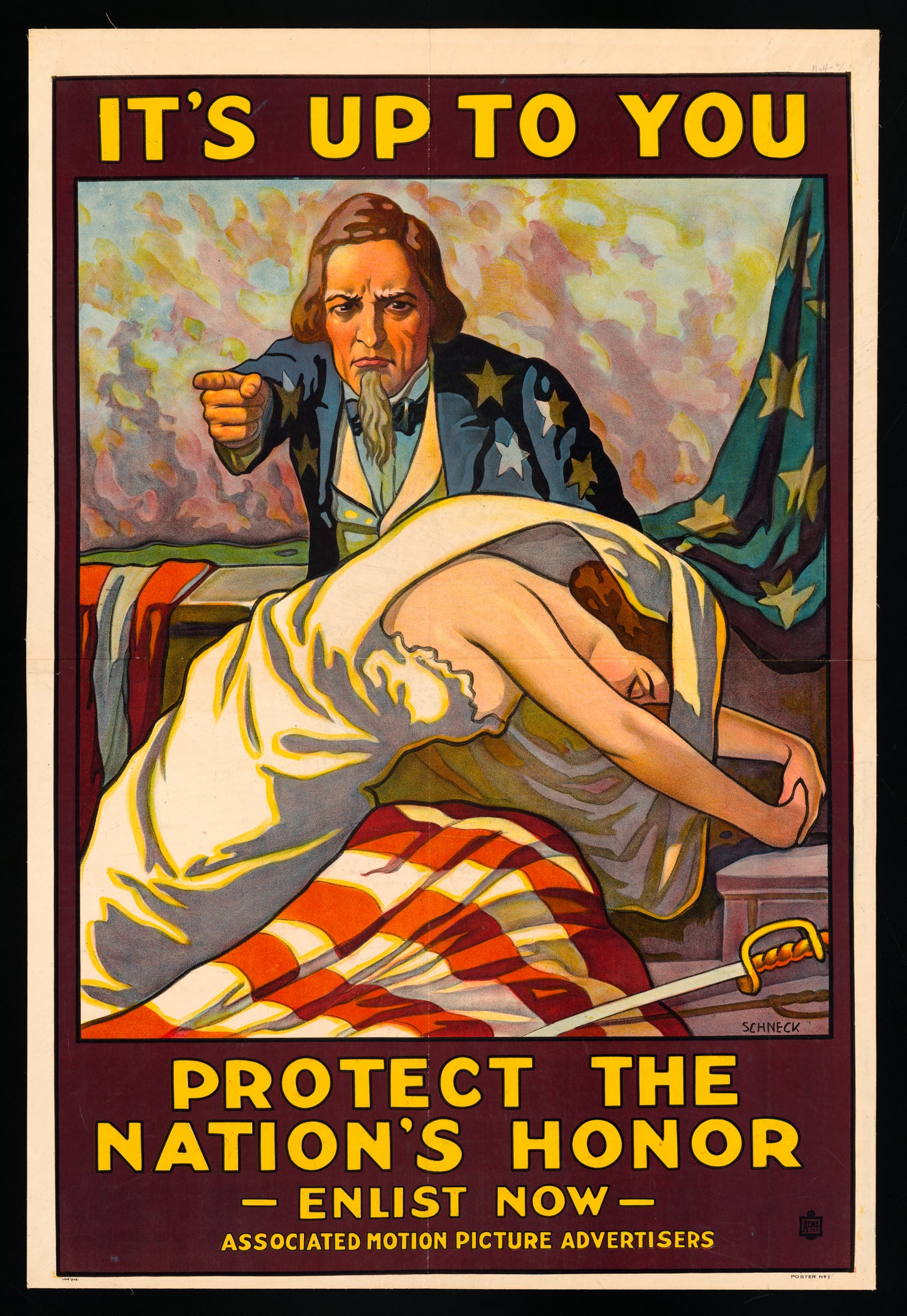 A picture of It's up to you--Protect the nation's honor, enlist now