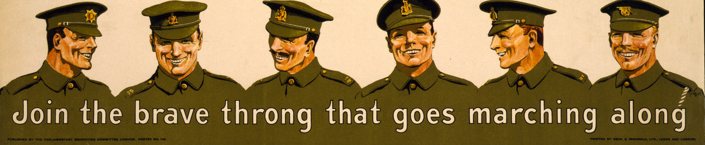 A picture of Join the brave throng that goes marching along