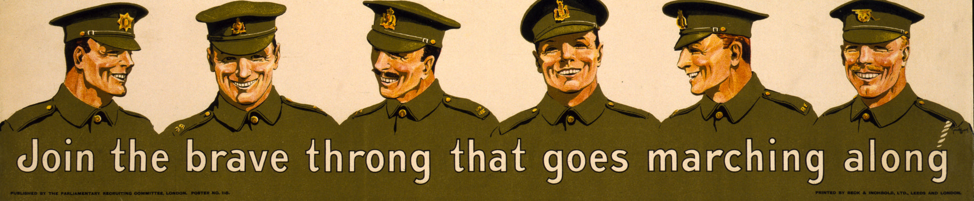 A picture of Join the brave throng that goes marching along