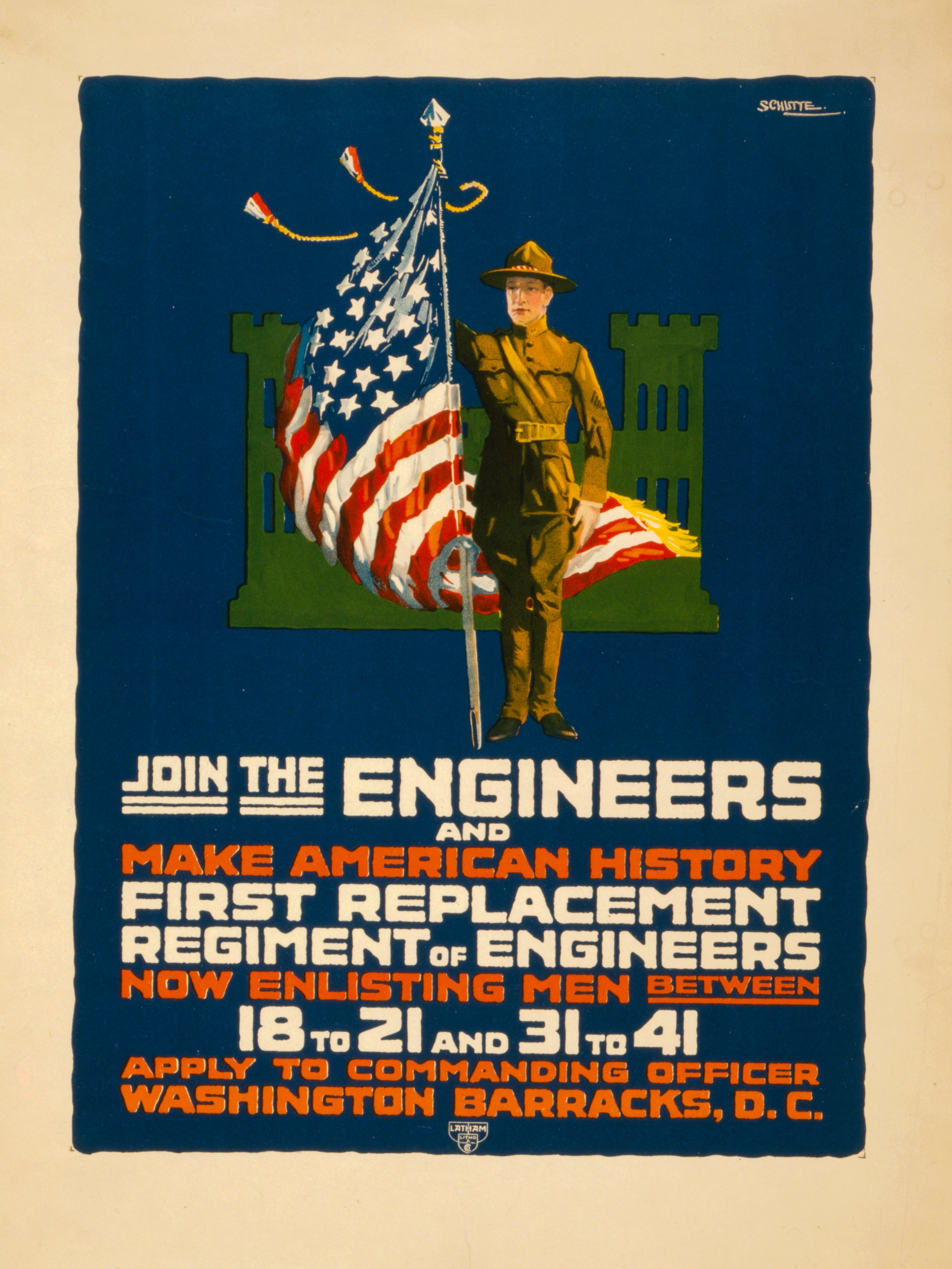 A picture of Join the engineers and make American history First replacement regiment of engineers /