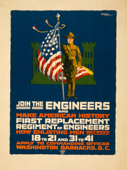 A picture of Join the engineers and make American history First replacement regiment of engineers /