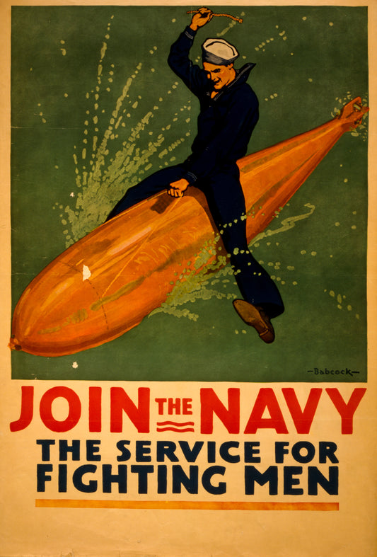 A picture of Join the Navy, the service for fighting men