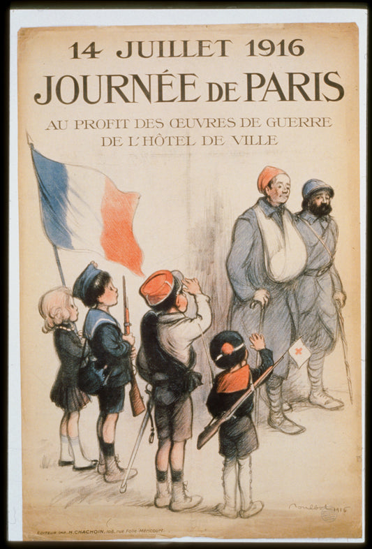 A picture of Journée de Paris. 14 Juillet 1916. Au profit des oeuvres de guerre de l'Hôtel de Ville