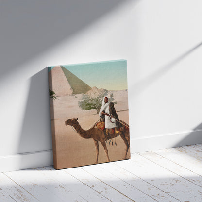 A picture of Kairo, Bédouin, a mockup of the print leaning against a wall