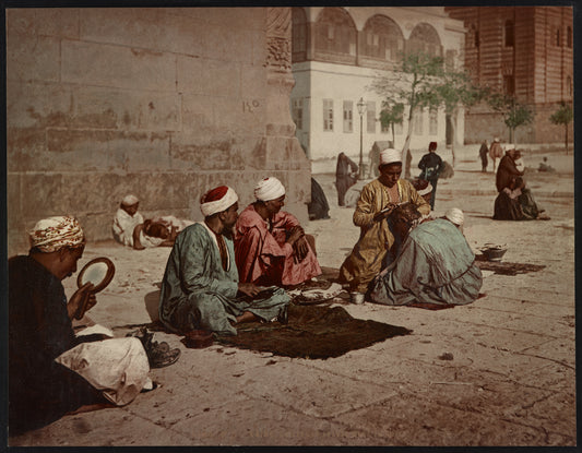 A picture of Kairo, coiffeurs Arabes dans la rue