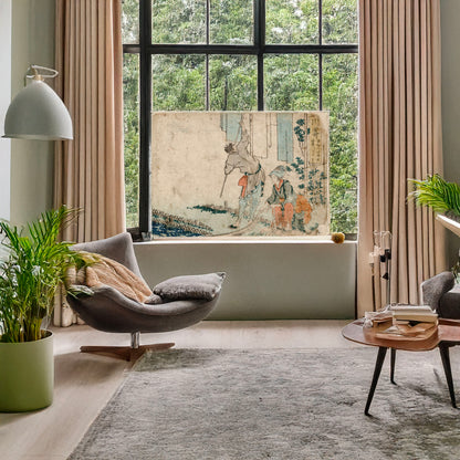 A picture of Kawasaki, a mockup of the print leaning against a wall