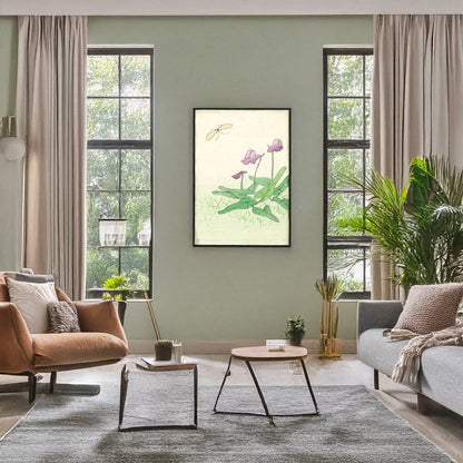A picture of Kōhone ni chō, a mockup of the print leaning against a wall