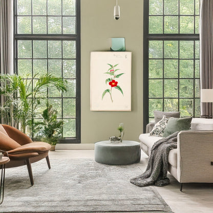 A picture of Koji kuwa - June-July, a mockup of the print leaning against a wall