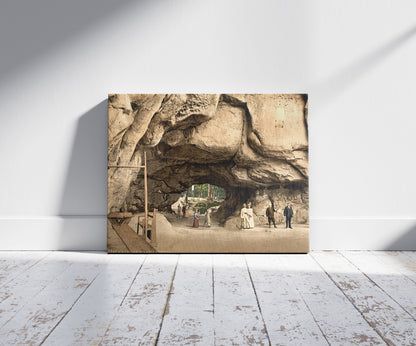 A picture of Kuhstall, Saxony, Germany, a mockup of the print leaning against a wall