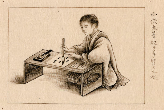 A picture of Learning to write